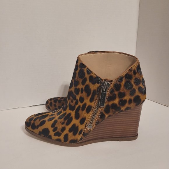 1.State Womens Kaleb Suede Dress Leopard Wedge Ankle Boots Shoes Size 7M NEW - Picture 8 of 13